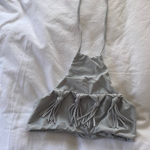 Citrine Swim High neck ruffle bikini top